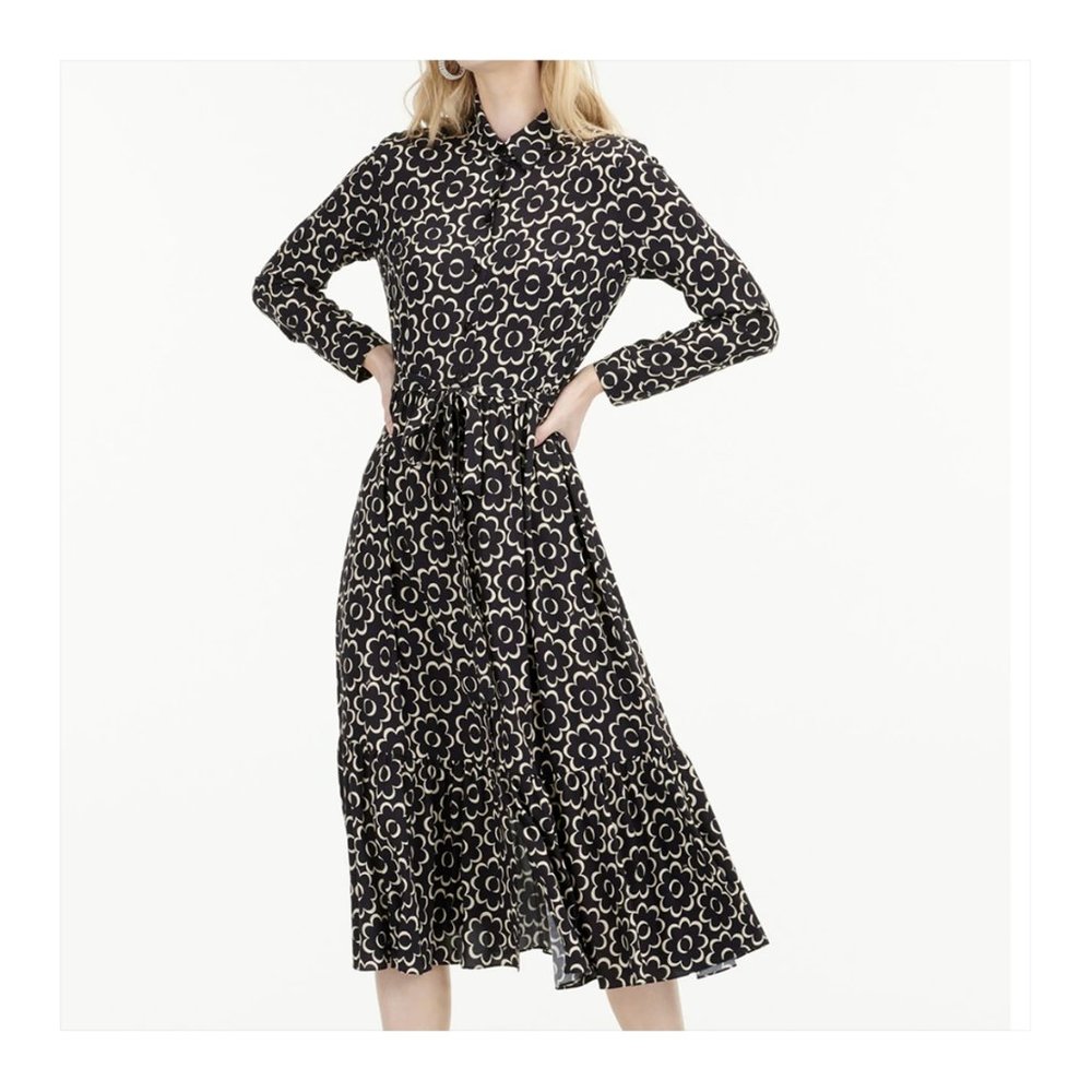 HVN Jane Button Down Shirt Dress - Graphic Floral - Size 2 - Reg. $545.00 - NWT